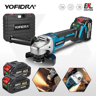125mm Fırçasız Açı Taşlama Makinesi 4 Vites Akülü Taşlama Makinesi Kesme Ağaç İşleme Elektrikli Alet Makita 18V Pil İçin