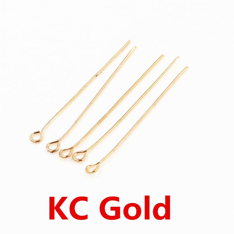 200pcs/bag 16 20 25 30 35 40 45 50mm Eye Head Pins Classic 7 Colors Plated Eye Pins For Jewelry Findings Making DIY Supplies