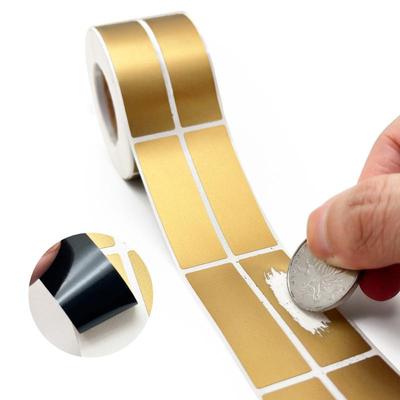 Gray Silver Gold Scratch Off Labels Diy Redemption Vouchers Scratched Stripe Card Film Reward Scratch Card Film Coated Stickers