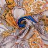Chiffonstoff, italienisches Muster, rosa und blau