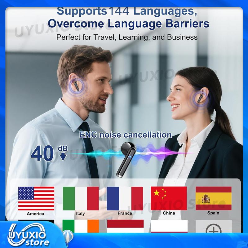 TWS Translation Earbuds with Real Time 144 Languages AI Translating Earphone Ear Buds ANC ENC Headphone New Products 2026