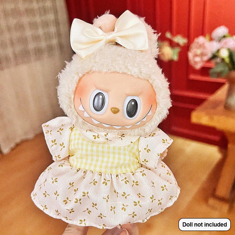 For 17cm Labubu Doll Clothes Fashion Clothes Hoodies Doll Clothes Color Match Hoodies Dolls Accessories Cute Decoration Little Cloths