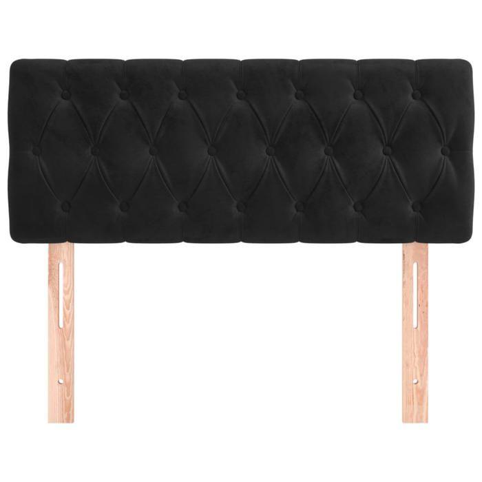 VidaXL Tête de Lit Meuble de Chambre à Coucher Accessoire de Lit Simple Tête de Cadre de Lit Intérieur Noir 100x7x78/88 cm 346336