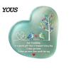 Small Decorative Items for Shelf Heart Shape Acrylic Friendship Ornament with Engraved Verse & Bird Tree, Desktop Thoughtful Surprise Gift Her