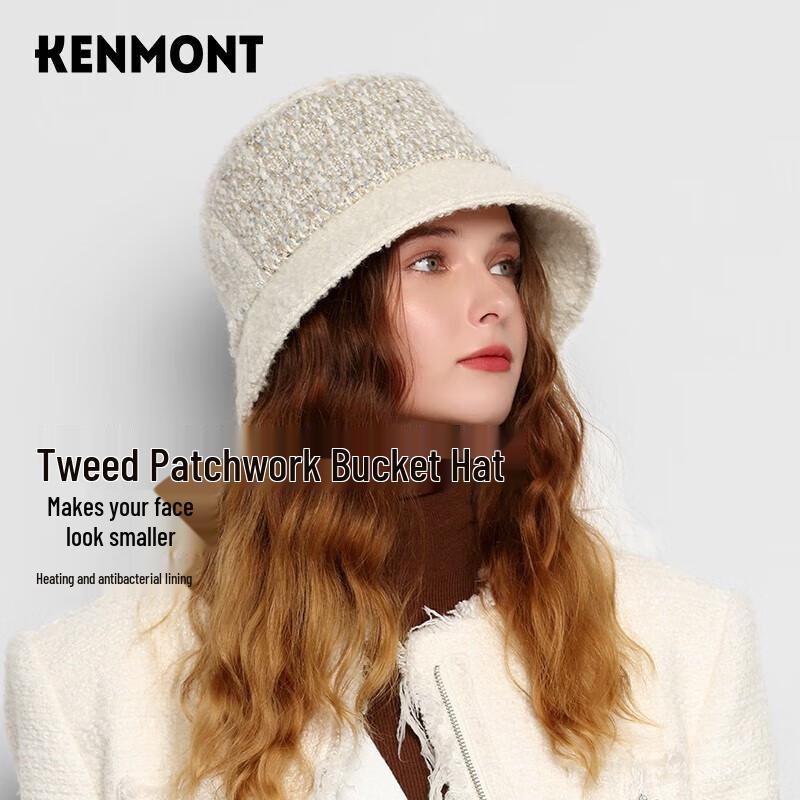 Твидовая шляпа-ведро в корейском стиле Kamon 57cm