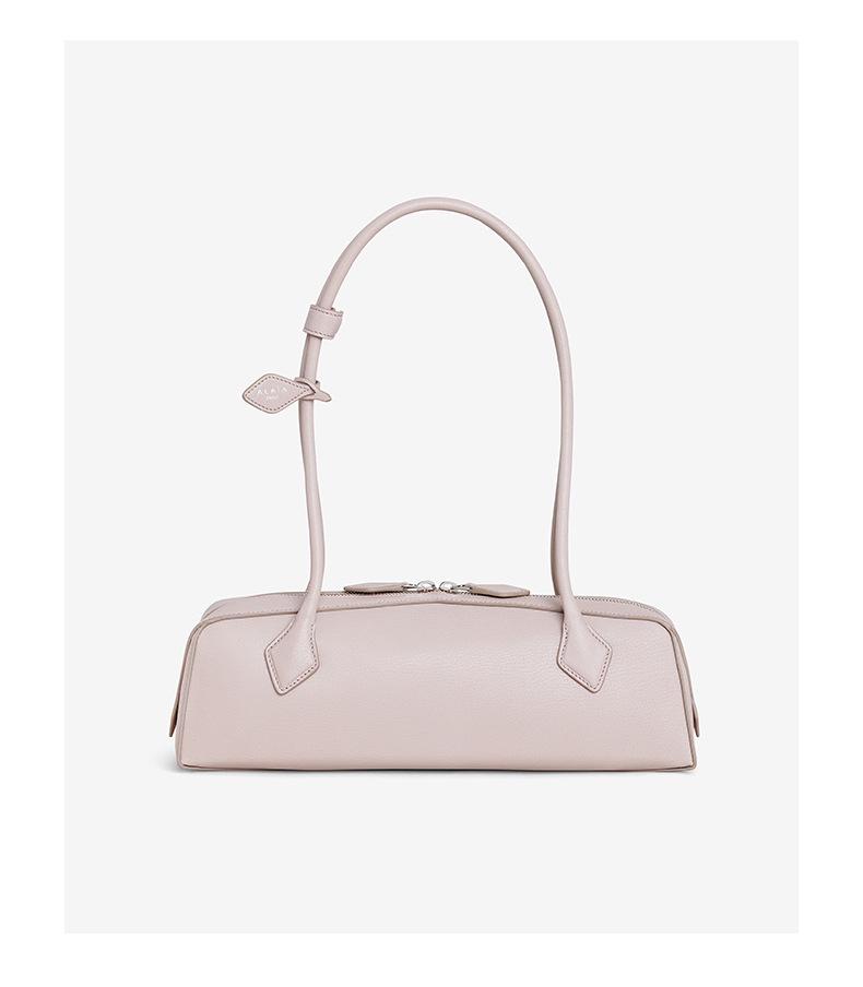 French Retro Genuine Leather Underarm Bag - Versatile Ladies' Handbag for Casual and Commuting