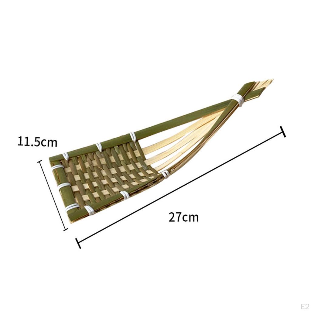 Sashimi Plate Decorative Japanese Korean Bamboo Wicker Woven Basket Tray Decoration