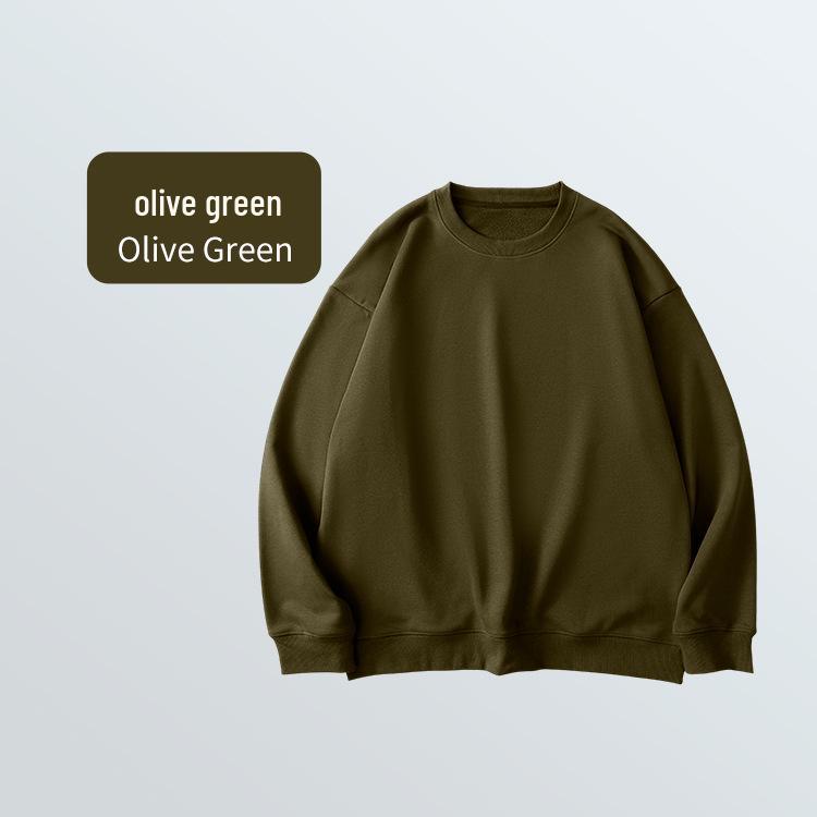 Men's Extra Thick 430g Terry Sweatshirt: Autumn/Winter Casual Loose Fit, Heavyweight, Round Neck, National Tide Style, Versatile Wear