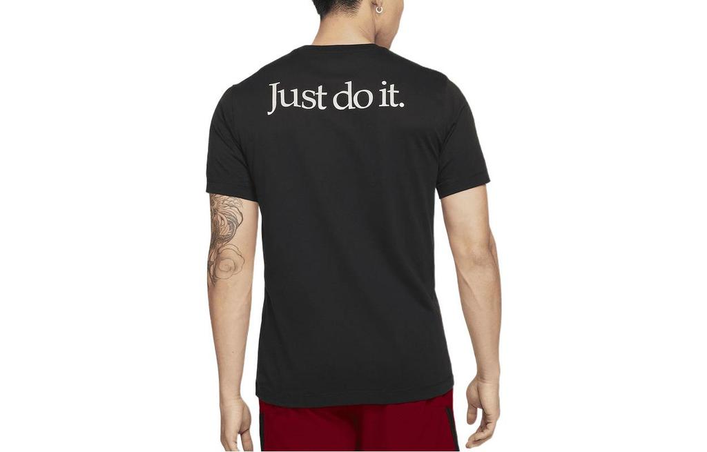 Nike T Shirts Men's Black Crew Neck Moderate Straight Fit DJ6232-010