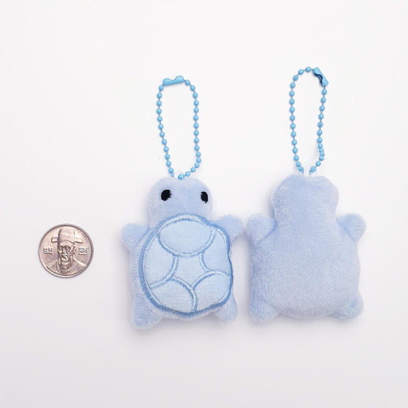Flat turtle doll keyring key holder