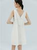 Etmont Silky Layered Sleeveless Dress Ivory