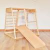 Korean Smurfs Solid Wood Children's Indoor Climbing Frame and Baby Swing Slide Combo
