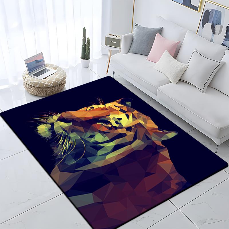 Animal Tiger Custom Picnic Mat Non Slip Carpet Living Room Mat Yoga Mat Home Decor Crawling Mat Carpet for Living Room Anime Rug