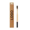 Ready Stock and Customization Eco Biodegradable Kraft Euro Slot Box Color Painted Round Handle Adult Soft Bamboo Toothbrush