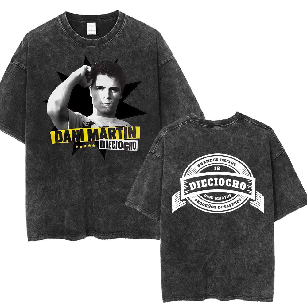 Dani Martin Ya Nada Volvera A Ser Como Antes Vintage Washed YK T Shirts Mens Women Hip Hop Pop Casual Oversized T Shirt Unisex