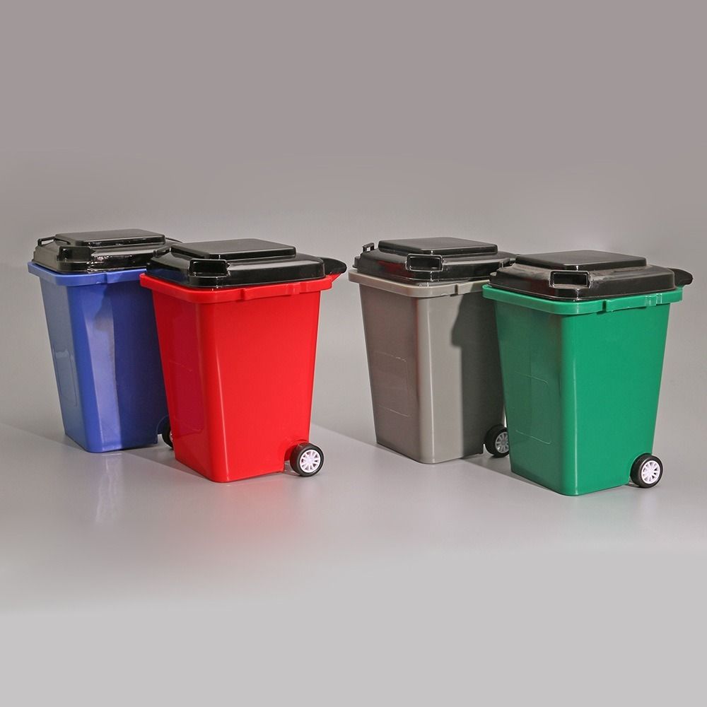Creative Pen Container Roller Type Office Supplies New Office Desk Trash Bin