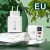 Pd Type C Usb Quick Charge 3.0 Wall Phone Charger 20W Fast Charging Digital Display Charger Adapter