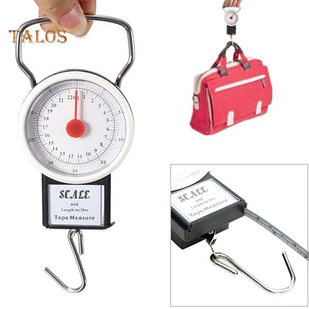 TK Digital Kitchen Scale Fishing Luggage Weighting Hook Handheld Scale with Tape Measure