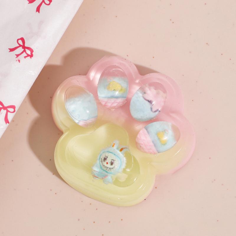 Søt Kattepote Klem Klype Leke Myk Sakte Tilbakesprett Strekk Dekompresjonsleker Barn Voksne Gave