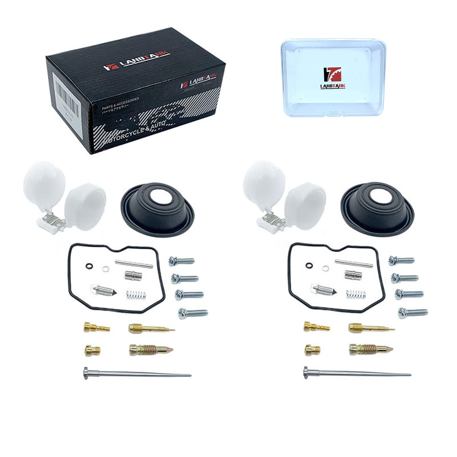

LandTank 2 Set Carburetor Rebuild Kit, Suitable for KPS ZZR250 ZZR-250/EX250-E/F/G/H GPX-250R/ZX-250 Carburetor