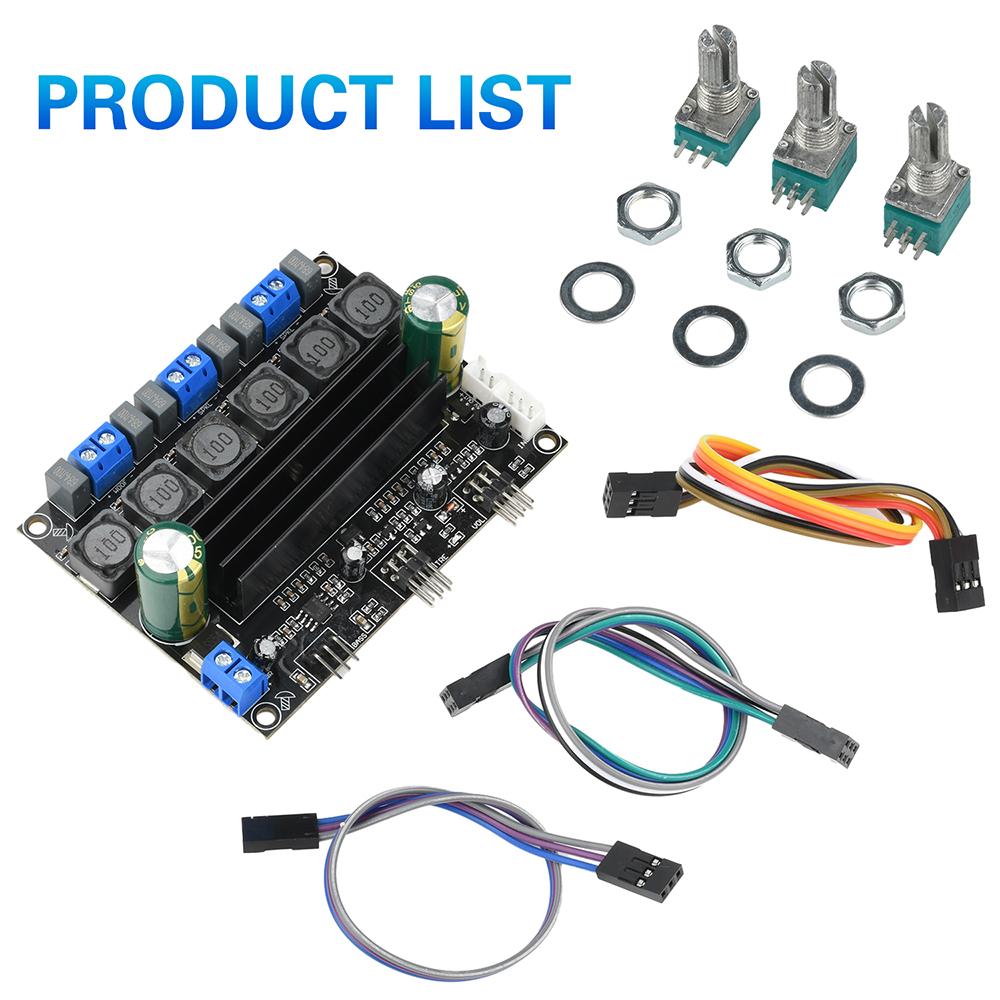 

DC10-25V TPA3116D2 Audiophile HIFI Digital Audio Amplifier Board 50W*2+100WHigh Power 2.1 Channel Subwoofer with Extension Cable