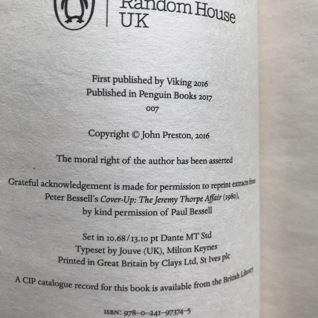 [USED] A Very English Scandal by John Preston