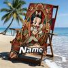 Custom Name Personalized Betty Boop Print Beach Towel, for Trip Camping Beach Party Home Decor, Birthday Gift for Family & Friends