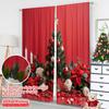 2pcs 2D Flat Printing Merry Christmas Popular Drapes Christmas Poinsettia Roses Candles Polyester Without Electricity Birthday