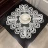 Vintage Französische Spitze Tischdecke: Kleine Couchtischmatte & Teeset-Abdeckung
