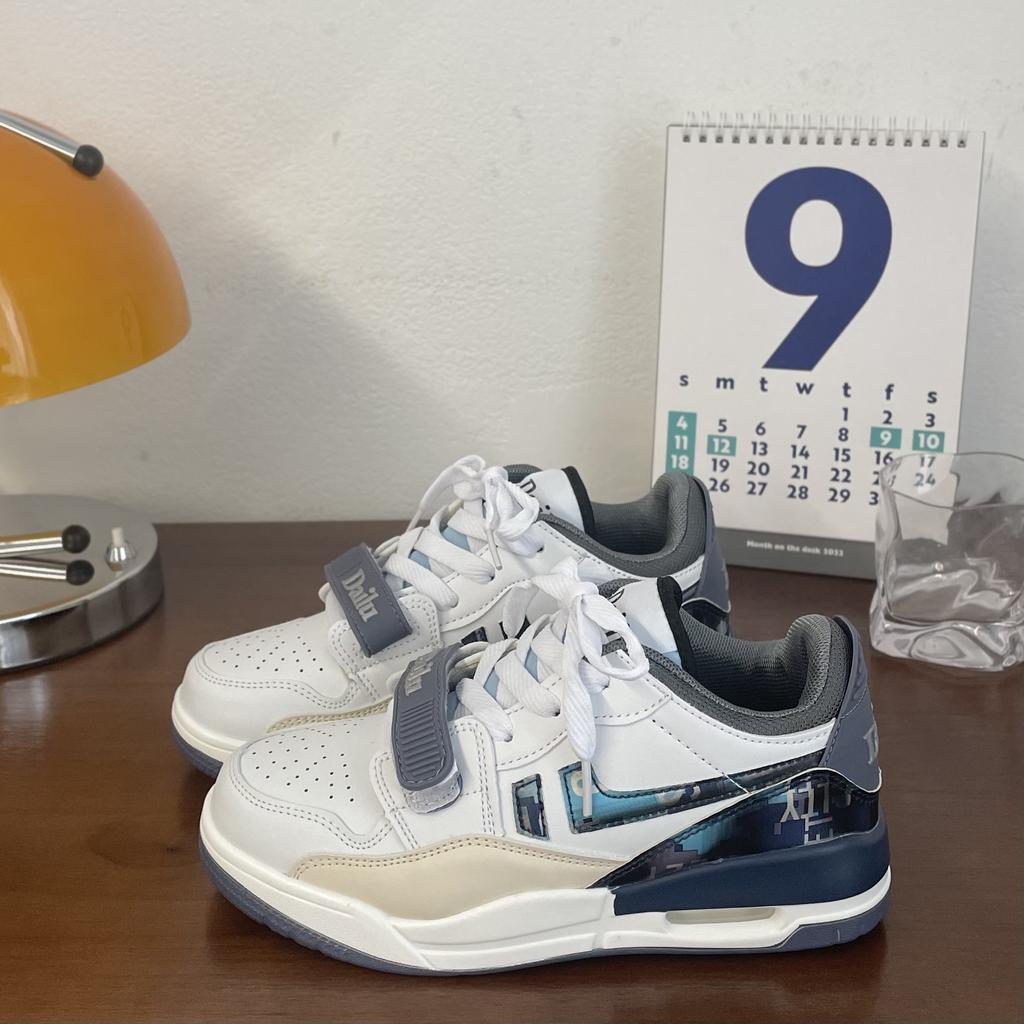 ins wind air cushion casual couple jogging shoes ulzzang contrasting color college breathable sneakers