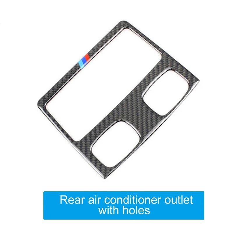 Karbonové vlákno, zadní vývod klimatizace, úložný box, samolepky na panel pro BMW řady 3 E90 E92 E93, doplňky do interiéru auta