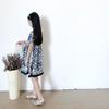 2025 European & American Style Blue & White Porcelain Spaghetti Strap Sleeveless Dress for Girls