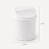 Nordic Mini Desktop Trash Can With Lid Solid Color Garbage Bin For Office Bedroom Tabletop Waste Storage Home Cleaning Organizer