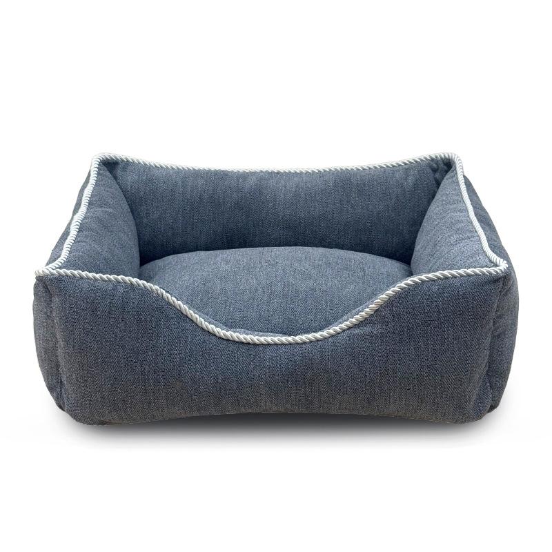 1 Stück Einfarbige Verdickte Kleine und Mittlere Hundehütte Halbgeschlossen Ganzjahres-Universale Katzenhütte Rutschfester Boden Haustiermatte Stilvolles Sofa-Bett