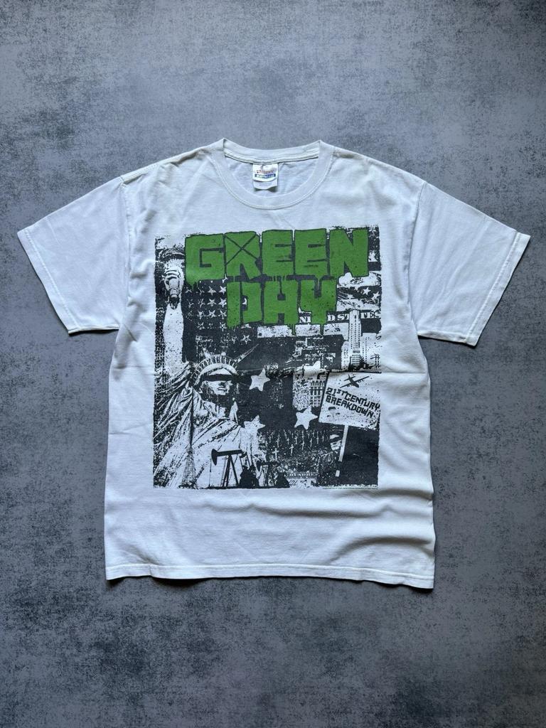 Vintage Green Day 21st Century Breakdown Rock Band T-shirt Y2K Mens Size M