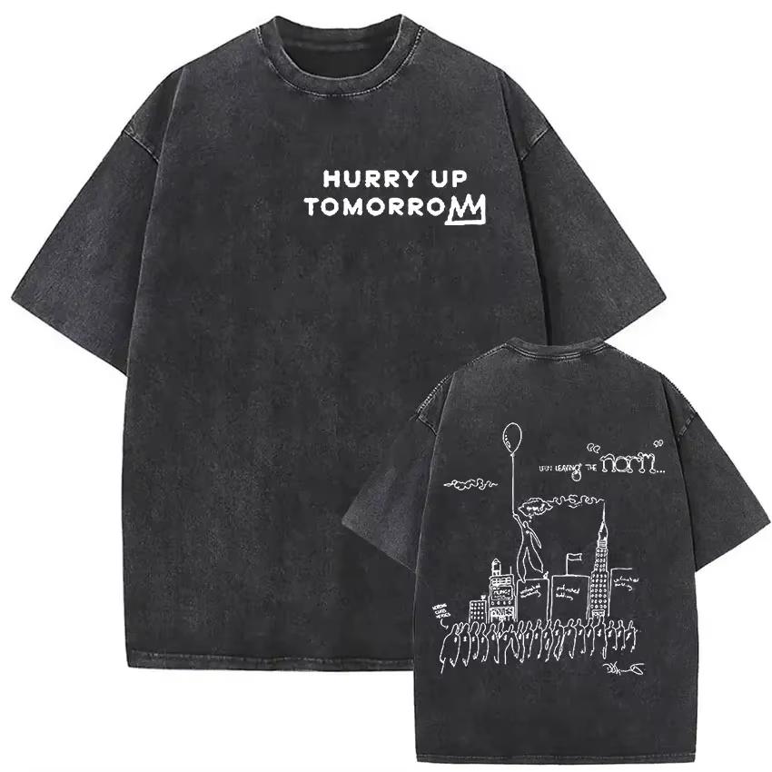 Rapper The Weeknd After Hours Til Dawn Tour With Playboi Carti 2026 Vintage Washed Graphic T Shirt Men Women Unisex Hip Hop Streetwear Tops