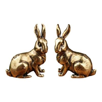 User Friendly Copper Figurine with Rabbit Shape Solves Fragility Problems Metal Texture for Any Indoor Environment