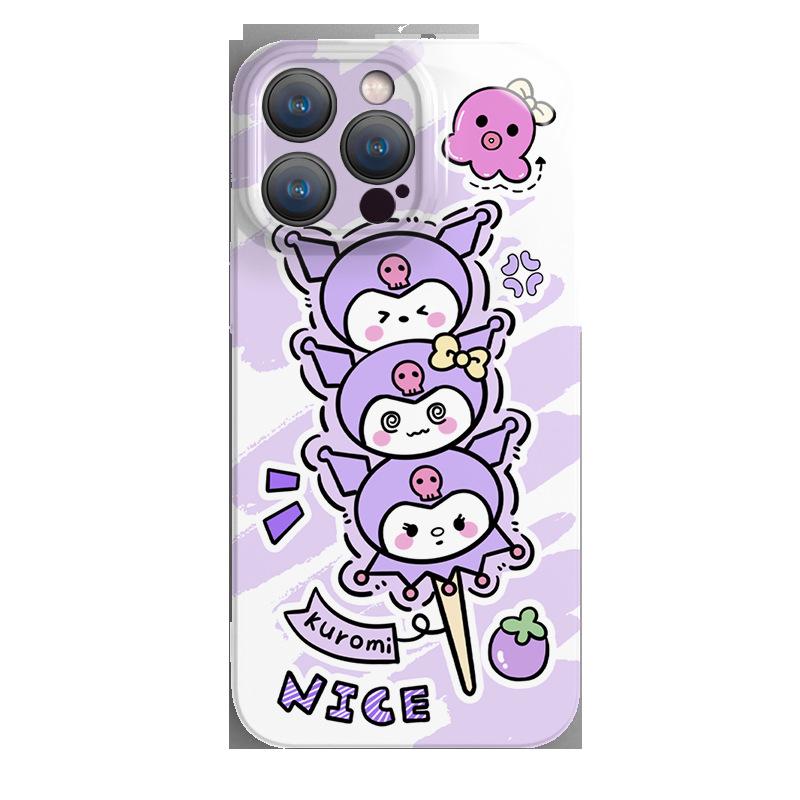 Applicable to iphone11promax apple 11 huawei mobile phone case 11 red rice kulo fun eating barbecue Sanrio