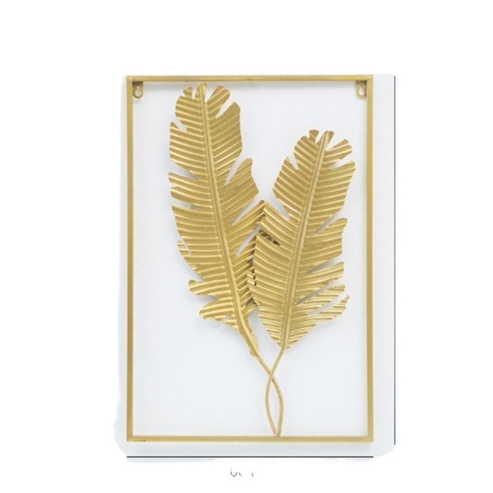 Leaf Shape Wall Hanging Decor Gold Metal Pendants New Wall Decoration  Living Room