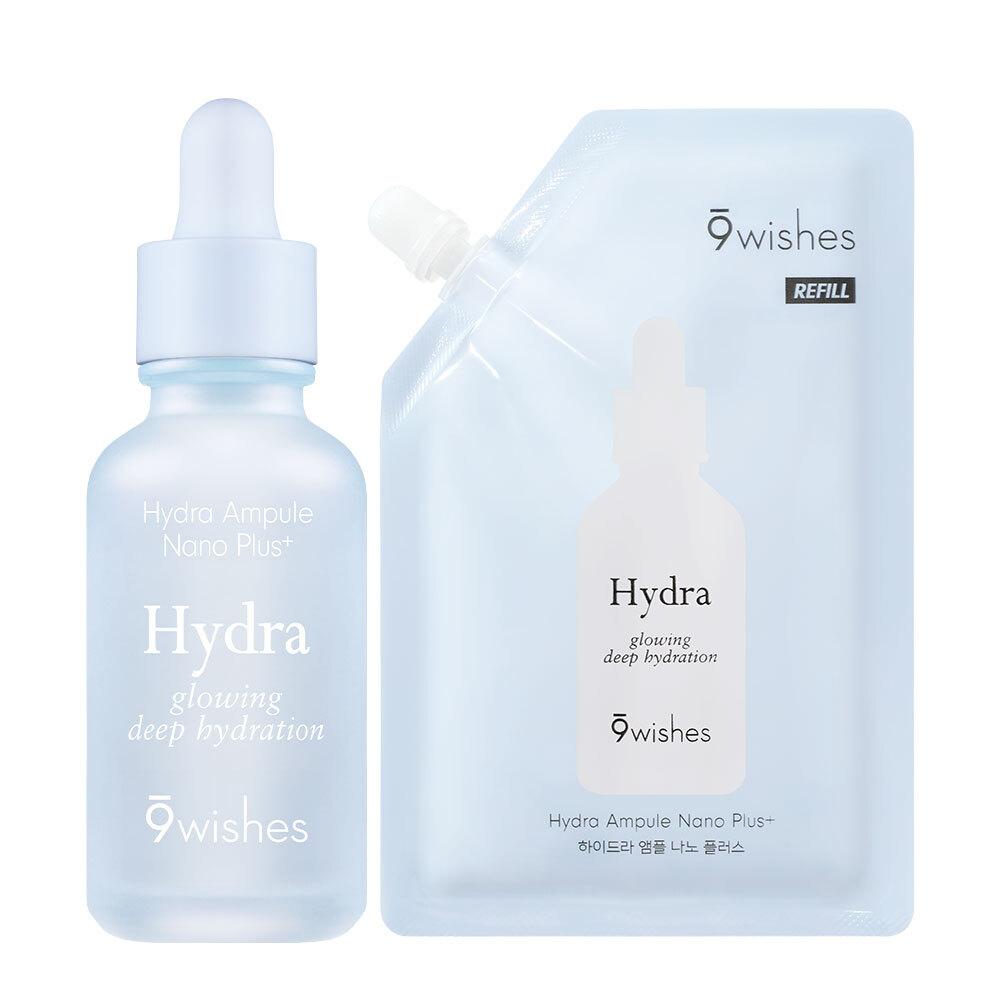 9Wishes [close Moisture Fit Hot Eating Ampoule Total 100ml] Nine Wishes Hydra Moisture Ampoule Nano Plus 50ml Refill Plan  +50ml Refill 