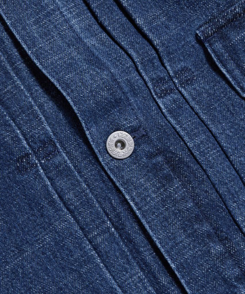 Espionage (Jpn Fabric)Type 1 Kaihara Denim Trucker Jacket Mid Indigo