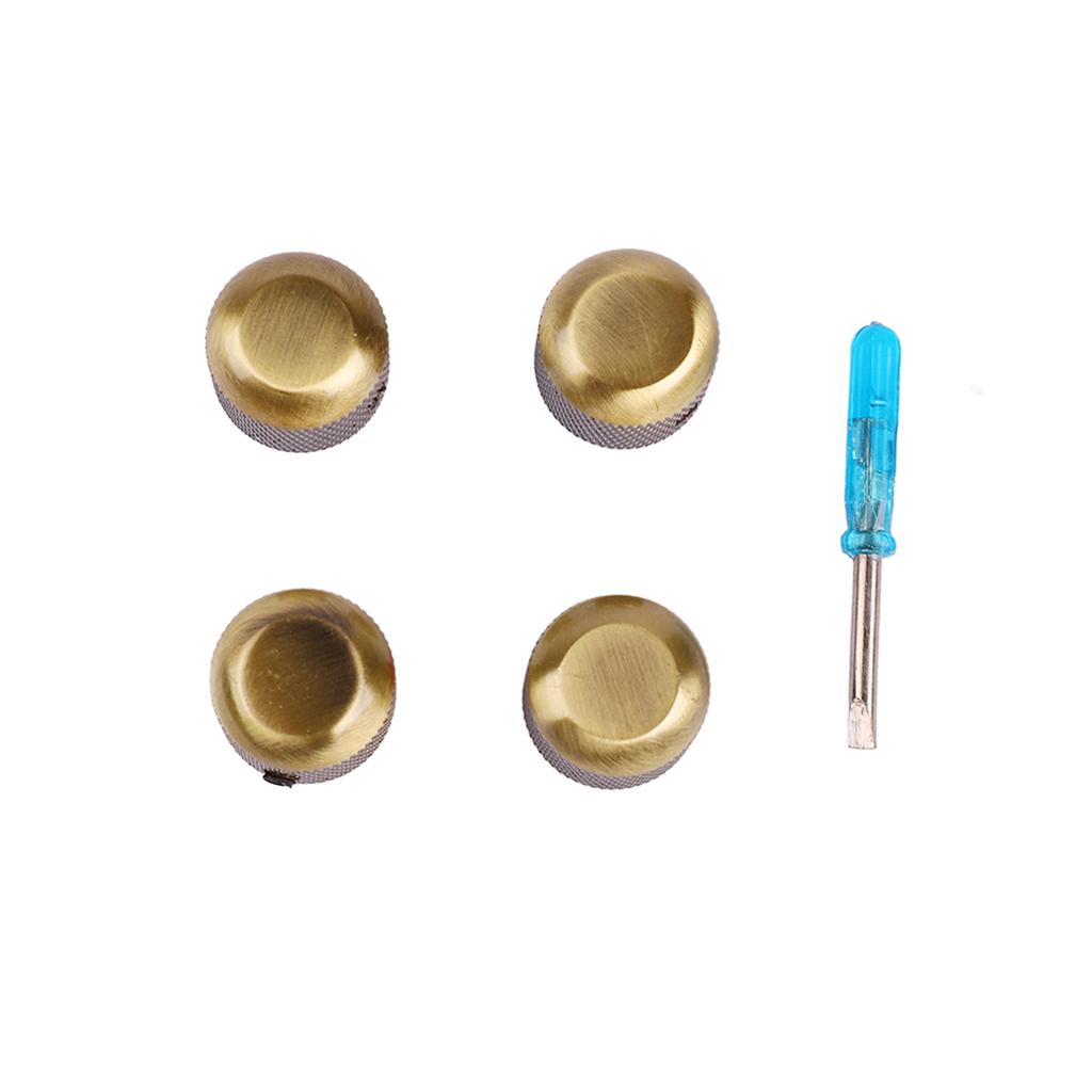 4Pcs Guitar Knob Screwdriver with 1 Slot Screwdriver Control Knob Hat Replacement for Electric Guitar