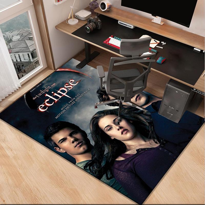 Eclipse Twilight vampire Office Rug Chair Mat, Game Carpet, Suitable for Front Door, Bedroom, Living Room, Desk, Holiday Gift