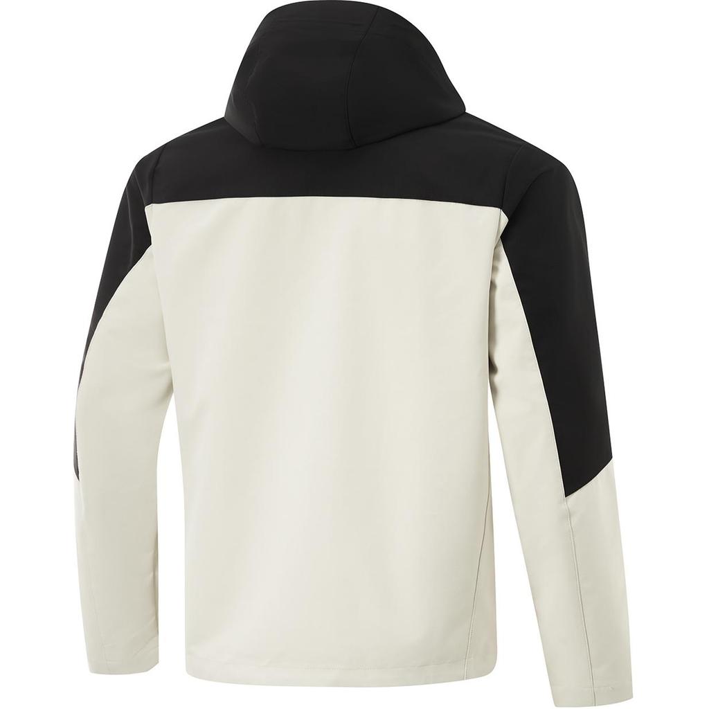 Li Ning Comfortable Casual Minimalist Fleece Sports Jacket Men Jackets Black Rock-White-Gray AWBU039-5