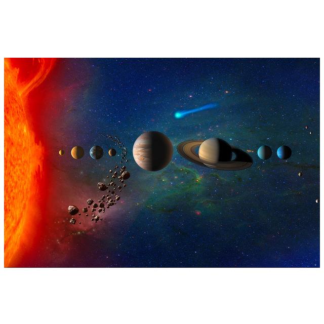 Science fiction galaxy universe of the planet art canvas painting cosmic exoplanet modern landscape wall