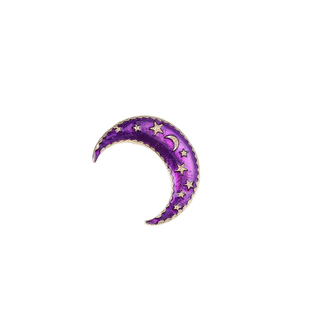 Creative Moon and Flower Brooch - European & American Style Anti-Exposure Pin