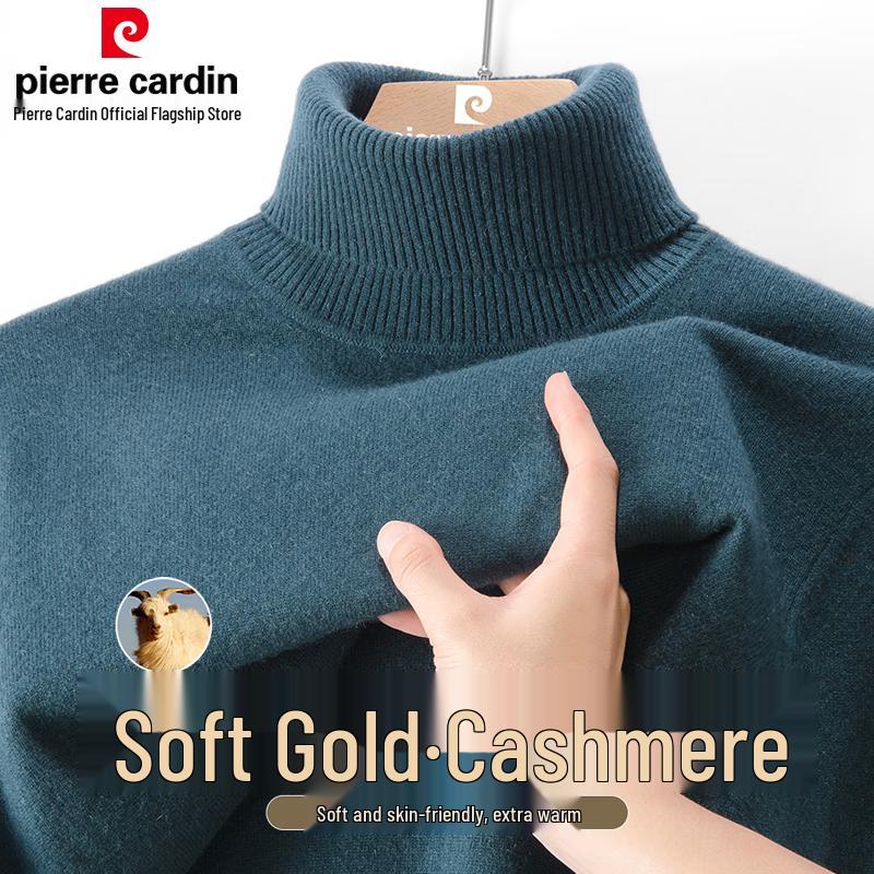 Pánský svetr s rolákem z čistého kašmíru Pierre Cardin