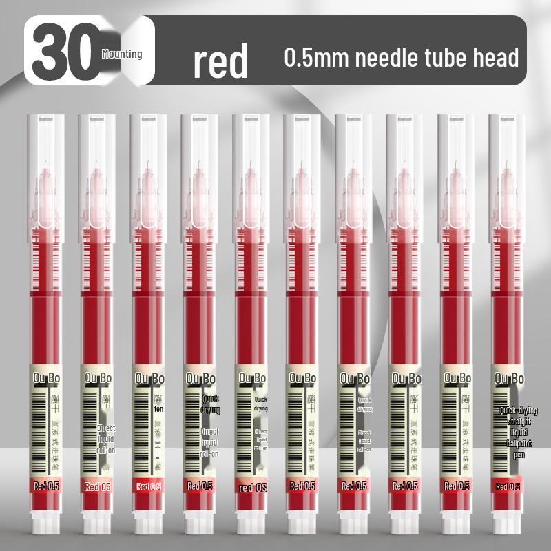 Quick-Dry Black 0.5 Gel Pen - Rollerball & Brush Tip for Exams and Schoolwork