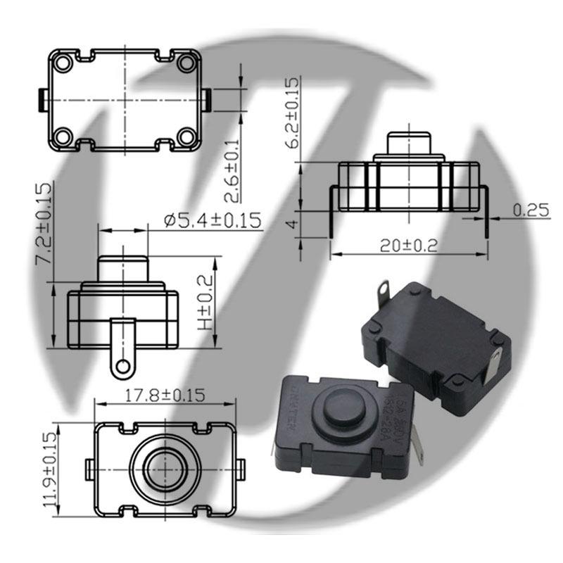 12x12 LED Flashlight Desk Lamp with Self-Locking Power Switch