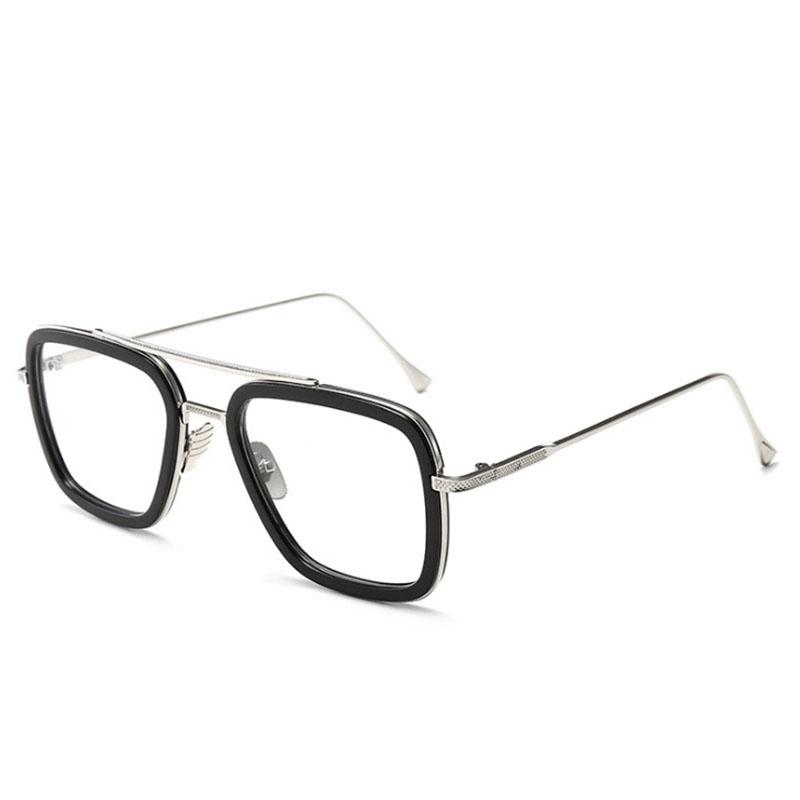 New Mens Metal Square Sunglasses Fashion Mens UV Resistant Sun Glasses Classics Vintage Male Eyewear Fit UV400 Oculos De Sol